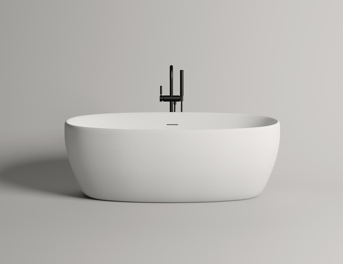 Ванна из камня Salini Luce 1700х850х580мм S-Stone матовая