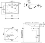Azzurra Jubilaeum JUB 200/60M Раковина подвесная - фото2