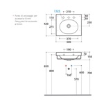 Раковина подвесная 50x42 Globo Classic SCL50.BI - фото2