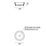 GSI Traccia Раковина накладная без перелива 45х45х15см, цвет белый- фото2