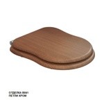 Caprigo BORGO Сиденье для унитаза BORGO, морилка/хром- фото