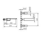 Palazzani Mis встроенный смеситель для раковины, хром- фото2