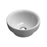 GSI Sand Раковина накладная/встроенная 35х35х15см без отв под смеситель, цвет белый- фото