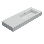 GLOBO Incantho Раковина чаша справа, накладная (1360х510 мм) без отверстия под смеситель, цвет: белый- фото