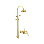 Душевая стойка Boheme Tradizionale 402 / 293 со смесителем с изливом/ золото- фото