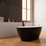 Ванна Frank F6123  White/Black  отдельностоящая.- фото4