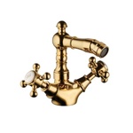 Palazzani Adams Color смеситель для биде с донным клапаном золото- фото