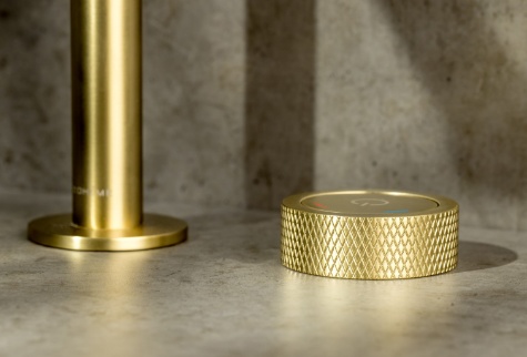 Смеситель автоматический для раковины на 2 отв. Boheme TECH Matt Gold 158-MG- фото4