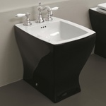 Artceram Jazz  JZ04Cbi/nero Биде напольное 54x36 см c креплением- фото