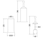 Devon New York ерш напольный, колба керамика белая, цвет: лаптунь- фото2