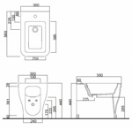 Биде приставное Cielo Opera Quadro OPBIQ- фото2