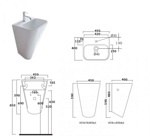 Раковина-монолит подвесная Galassia MEG11 5407M- фото3