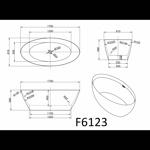 Ванна Frank F6123  White отдельностоящая.- фото5