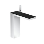 Axor MyEdition Смеситель для раковины, на 1 отв., излив 245мм, со сливным гарнитуром, цвет: хром/черное стекло- фото
