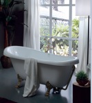 KERASAN Retro Ванна new 170х77/66см, глубина ванны 44,5см, цвет белый, ножки бронза- фото