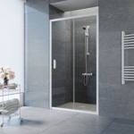 Душевое ограждение в проем Vegas ZP 100 белый профиль- фото