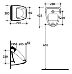 Писсуар подвесной Kerasan Spa- фото2