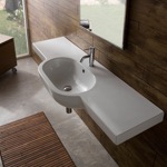 Раковина подвесная 140x51 Globo Bowl SC025.BI