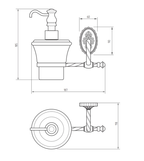Дозатор настенный Migliore Edera- фото2