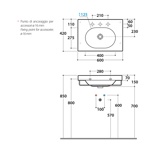 Раковина подвесная/встраиваемая 60x42 Globo Classic SCL61.BI - фото2