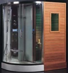 Душевая кабинка с гидромассажем + инфракрасная сауна Eago DS205 R размером 1800х1200х2220 мм