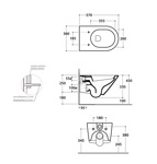 Унитаз подвесной 36x57 Globo Forty3 FOS02.BI- фото2