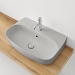 Kerasan Nolita Раковина подвесная/накладная 70х45 см, с 1 отв под смеситель, цвет светло-серый- фото