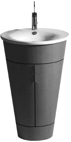 Duravit Раковина для тумбы круглая 580мм, с 1 отв под смеситель, с переливом, цвет белый- фото