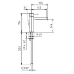 Palazzani Digit смеситель для раковины Midi, золото- фото2