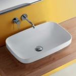 Kerasan Tribeca Раковина встраиваемая/накладная 60х38см, без отверстия под смеситель, цвет: белый матовый- фото