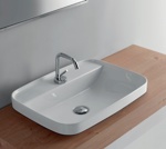 Kerasan Tribeca Раковина встраиваемая/накладная, 60х43см,с 1 отверстием под смеситель, цвет: белый- фото2