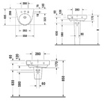 Duravit Раковина подвесная 600х500 мм, с 1 отв под смеситель, с переливом, цвет белый- фото2