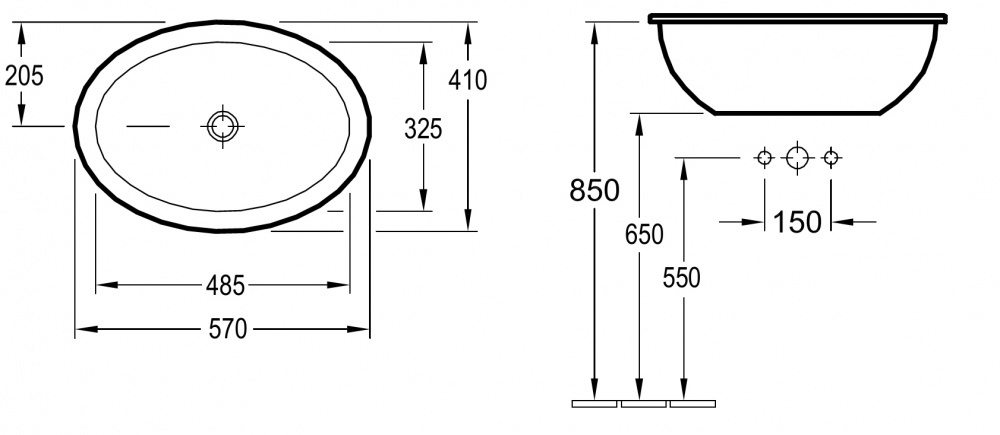 Умывальник накладной  Villeroy & Boch Loop & Friends 6155 20 - фото4