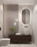 Раковина чаша круглая Boheme Corian белая d39 h40- фото2