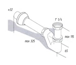 CИФОН ДЛЯ РАКОВИНЫ ML.RIC-10.100 золото- фото3