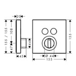 ShowerSelect Смеситель, скрытого монтажа, для 2 потребителей- фото2