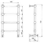 Полотенцесушитель электрический Migliore Colosseum ML.CLS-EL.300 бронза- фото2