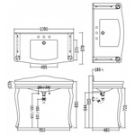 Devon Colette Консоль c 3отв, цвет: белый, с 2-мя керамическими ножками, цвет: белый- фото2