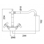 Смеситель кухонный Bugnatese Princeton 851- фото2