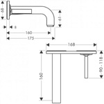Смеситель для раковины Axor Citterio   - фото2