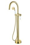 Смеситель напольный Boheme IMPERIALE классика золото- фото