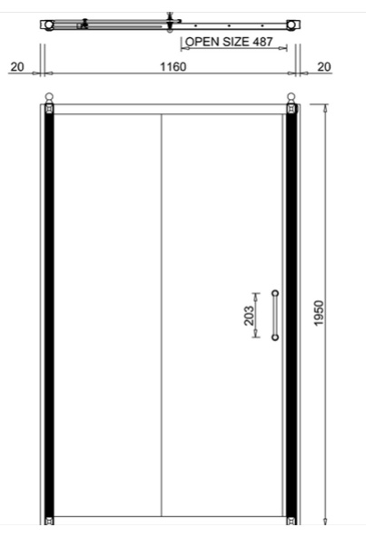 Раздвижная дверь Burlington 120см, с доводчиком - фото2