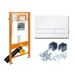 Инсталляция Jomo с белой кнопкой и креплением- фото