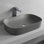 Artceram Ghost Раковина накладная 65х42 см, , без отв под смеситель, без слив-перелива, цвет grigio oliva- фото