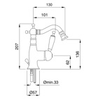 Смеситель для биде Bugnatese Oxford 6323- фото2