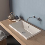 Раковина встраиваемая 55x34 Globo Stockholm FO056.BI- фото