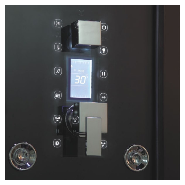 Гидромассажная  кабина DZ1003 F12  120х90х223 см ЧЕРНОЕ СТЕКЛО- фото3