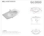 Раковина подвесная/встраиваемая 80x48 Globo 4ALL MD80.BI - фото2