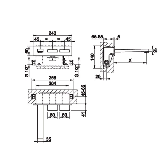 Gessi Rettangolo T         (70-300),   , : 