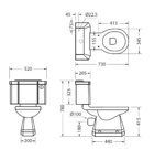 Унитаз моноблок Burlington P5+C1- фото4